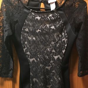 Black/Tan Lace Dress